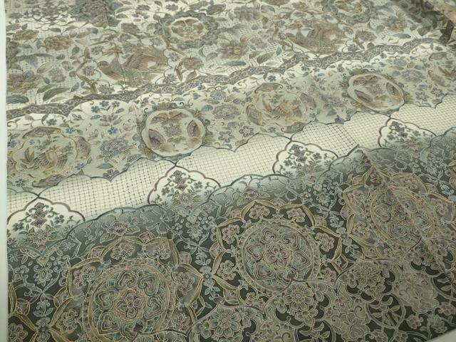 平和屋本店●極上　中国三大刺繍　スワトウ刺繍 汕頭刺繍　訪問着　鳳凰正倉院花蝶文　暈し染め　金糸　ますいわ屋扱い　逸品　DZAB6324kh6