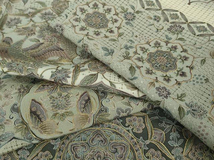 平和屋本店●極上　中国三大刺繍　スワトウ刺繍 汕頭刺繍　訪問着　鳳凰正倉院花蝶文　暈し染め　金糸　ますいわ屋扱い　逸品　DZAB6324kh6