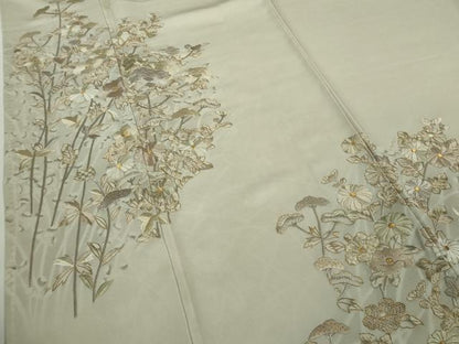 平和屋本店●極上　中国三大刺繍　相良刺繍　訪問着　秋草文　桜色地　金糸　ロング丈　逸品　DZAB4426kh6