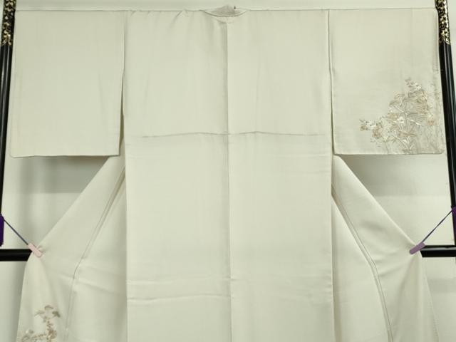 平和屋本店●極上　中国三大刺繍　相良刺繍　訪問着　秋草文　桜色地　金糸　ロング丈　逸品　DZAB4426kh6