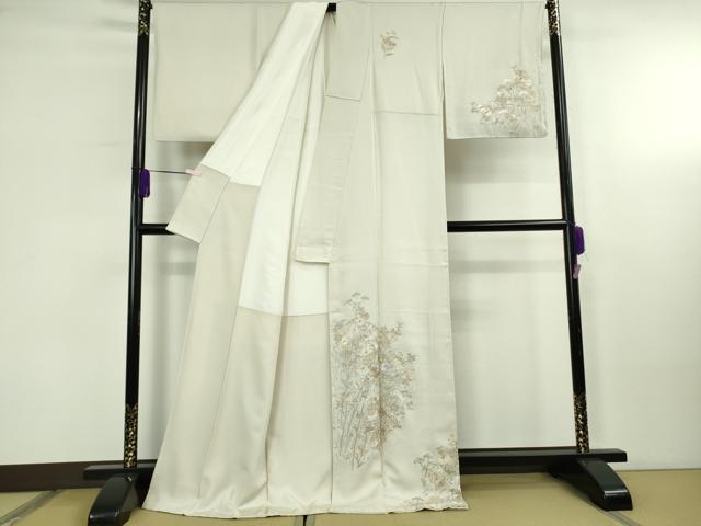 平和屋本店●極上　中国三大刺繍　相良刺繍　訪問着　秋草文　桜色地　金糸　ロング丈　逸品　DZAB4426kh6