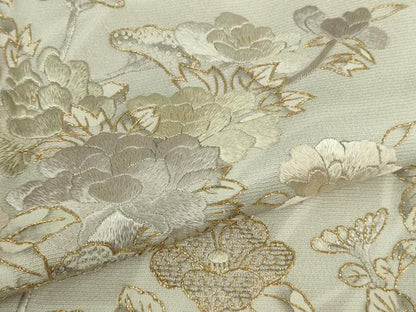 平和屋本店●極上　中国三大刺繍　相良刺繍　訪問着　秋草文　桜色地　金糸　ロング丈　逸品　DZAB4426kh6