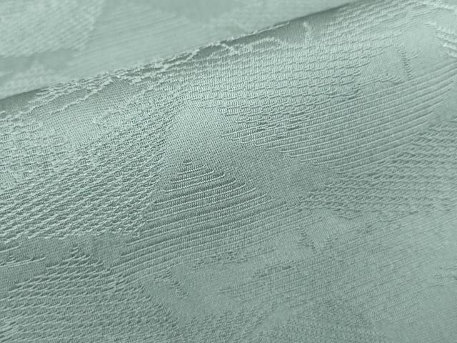 平和屋着物■上質な色無地　抽象地紋　秘色色　正絹　逸品　未使用　DABK1327cd