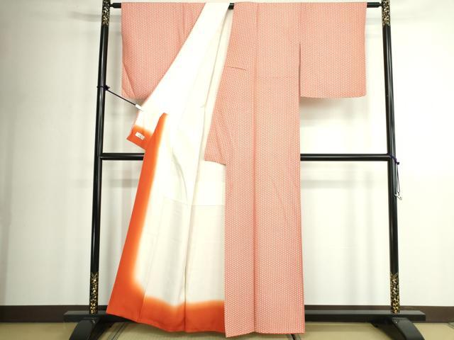 平和屋着物■江戸小紋　麻の葉文様　やまと誂製　正絹　逸品　DABK1310cd