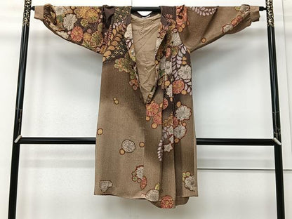 平和屋着物＃創作和装コート　ワンピース　辻が花　正絹　逸品　CABM6430ua