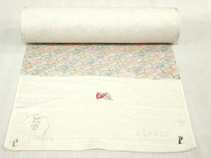 平和屋着物▼小紋　反物　着尺　菊尽くし　逸品　未使用　DABK3628zy