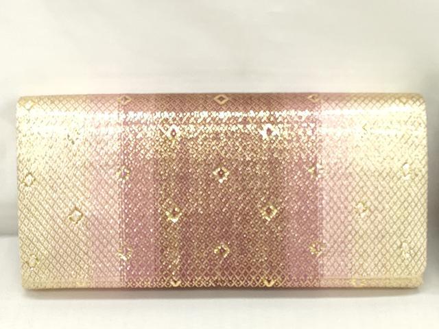 平和屋着物▼和装小物　和装バッグまとめて4点　ハンドバッグ　クラッチ　佐賀錦　草花文　亀甲花文　金銀糸　逸品　DABJ2376xg