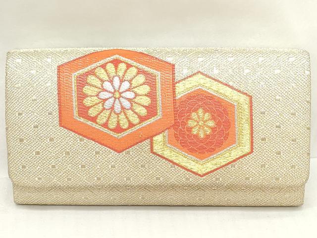 平和屋着物▼和装小物　和装バッグまとめて4点　ハンドバッグ　クラッチ　佐賀錦　草花文　亀甲花文　金銀糸　逸品　DABJ2376xg