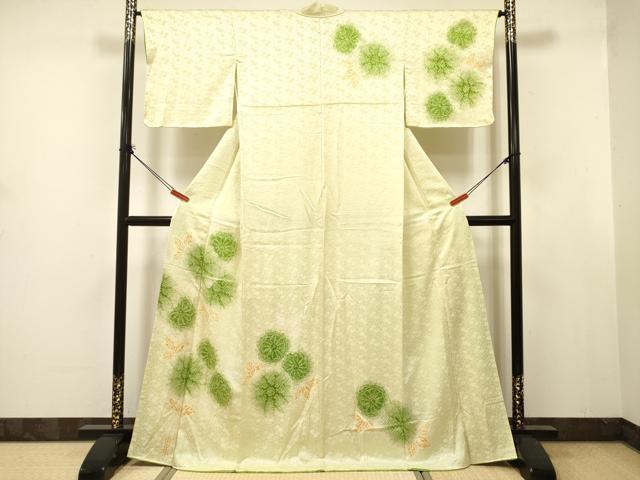 平和屋着物■訪問着　絞り　草花丸文　正絹　逸品　DABJ9385ya
