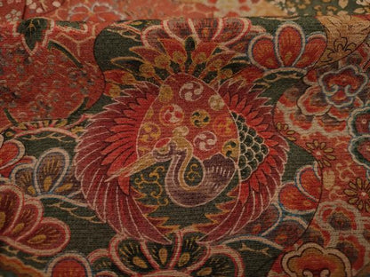 平和屋着物■上質な小紋　鳳凰花蝶丸文　正絹　逸品　DABJ9382ya