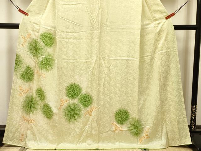 平和屋着物■訪問着　絞り　草花丸文　正絹　逸品　DABJ9385ya