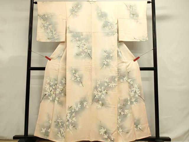 平和屋着物■上質な小紋　枝花文　暈し染め　正絹　逸品　DABJ5795qp