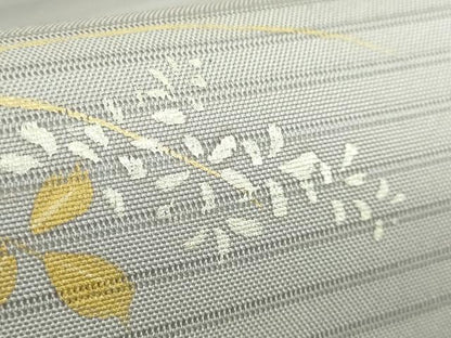 平和屋着物＊極上　夏物　絽塩瀬　九寸名古屋帯　刺繍　花丸文　金銀彩　五泉　反端付き　逸品　未使用　DZAC0428kh6