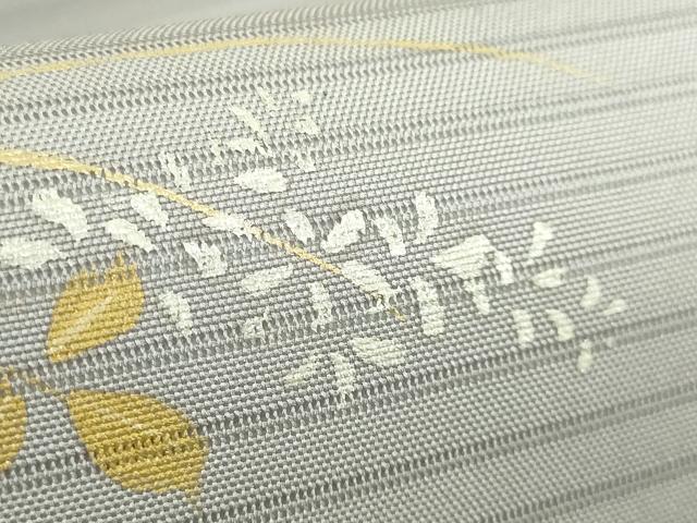 平和屋着物＊極上　夏物　絽塩瀬　九寸名古屋帯　刺繍　花丸文　金銀彩　五泉　反端付き　逸品　未使用　DZAC0428kh6