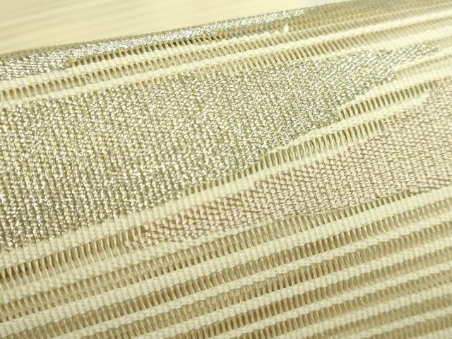 平和屋着物＊極上　夏物　絽綴れ　八寸名古屋帯　霞文　金銀糸　逸品　未使用　DZAC0440kh6