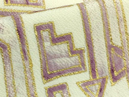 平和屋着物●極上　染司よしおか　五代目　吉岡幸雄　帝王紫　九寸名古屋帯　金彩　鬼しぼ縮緬　逸品　DZAC0474kh6