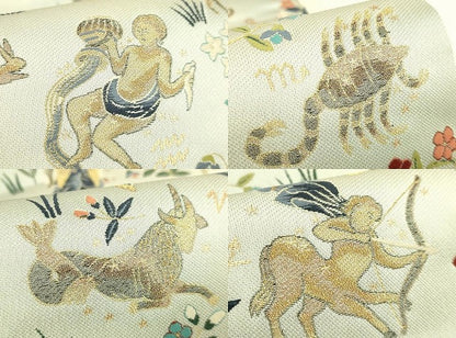 平和屋着物●極上　西陣　六通柄袋帯　唐織　星座　金糸　証紙付き　逸品　未使用　DZAC0404kh6