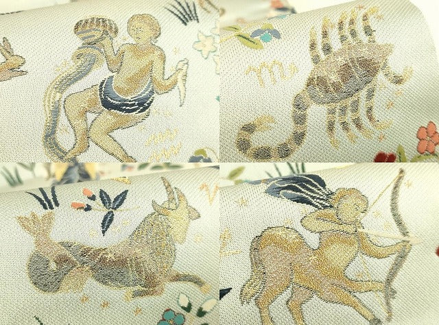平和屋着物●極上　西陣　六通柄袋帯　唐織　星座　金糸　証紙付き　逸品　未使用　DZAC0404kh6