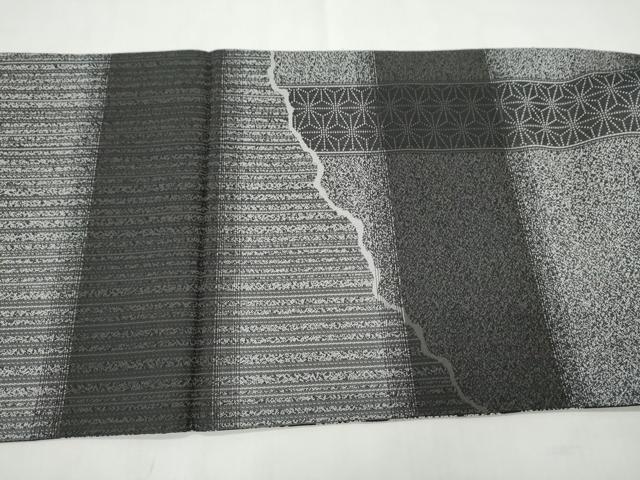 平和屋着物●両面　両方向　全通柄袋帯　吉祥蝶文　黒地　金糸　正絹　逸品　CABM9602hy