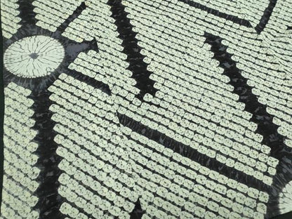 平和屋着物∴夏物　浴衣　有松鳴海絞り　幾何学文　綿　逸品　DABK1350cd