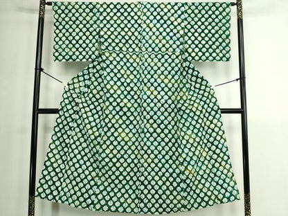 平和屋着物∴夏物　浴衣　有松鳴海絞り　蜘蛛絞り　綿　逸品　DABK1354cd