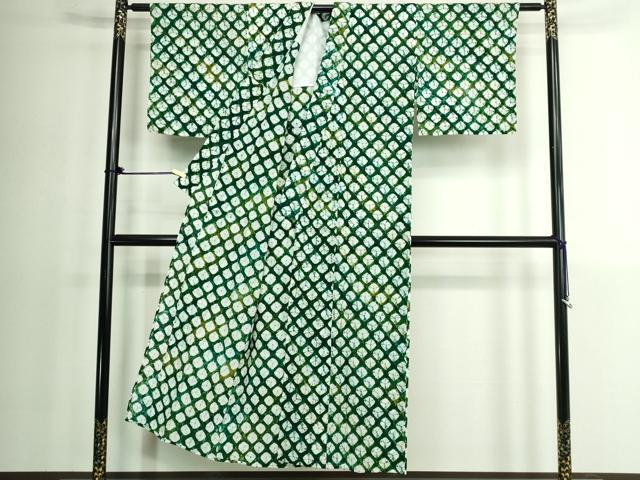 平和屋着物∴夏物　浴衣　有松鳴海絞り　蜘蛛絞り　綿　逸品　DABK1354cd