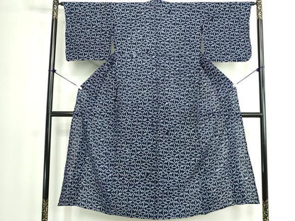 平和屋着物∴夏物　浴衣　有松鳴海絞り　抽象文様　綿　逸品　DABK1366cd