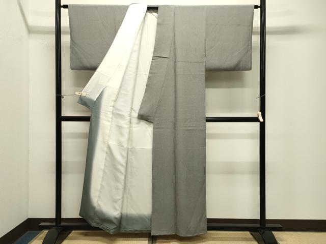 平和屋着物●江戸小紋　作家物　角通し　黒地　正絹　逸品　CABM4965gh