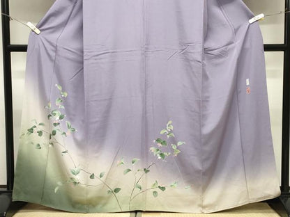 平和屋着物●京友禅伝統工芸士　坂東峰彩　訪問着　南天文　暈し染め　正絹　逸品　CABM4989gh