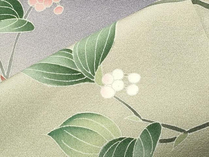 平和屋着物●京友禅伝統工芸士　坂東峰彩　訪問着　南天文　暈し染め　正絹　逸品　CABM4989gh