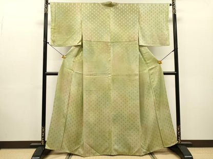 平和屋着物▼上質な小紋　青海波地紋　暈し染　正絹　逸品　DABJ7322fe