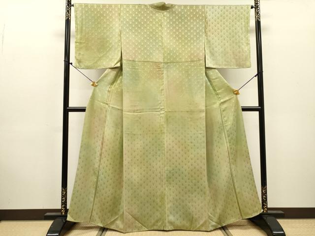 平和屋着物▼上質な小紋　青海波地紋　暈し染　正絹　逸品　DABJ7322fe