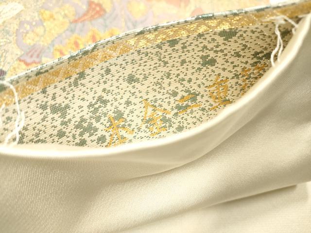 平和屋本店▼六通柄袋帯　重文彫金文　本金二重箔　正絹　逸品　DABJ7407fe