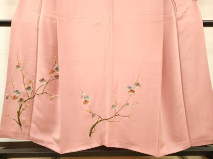 平和屋着物▼訪問着　総刺繍　枝梅　金糸　正絹　逸品　DABJ7444fe