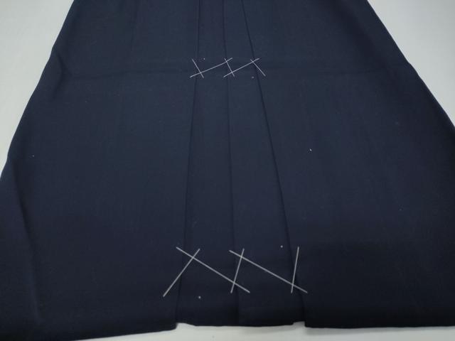 平和屋着物●女性　行灯袴　鉄紺色　洗える着物　未使用　DABK0385ud