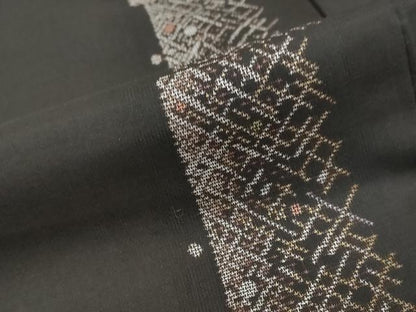 平和屋着物●本場大島紬　9マルキ　抽象文様　正絹　逸品　DABK0460ud
