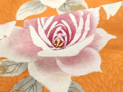 平和屋着物■豪華振袖　薔薇尽くし　金彩　正絹　逸品　DABK3481qa