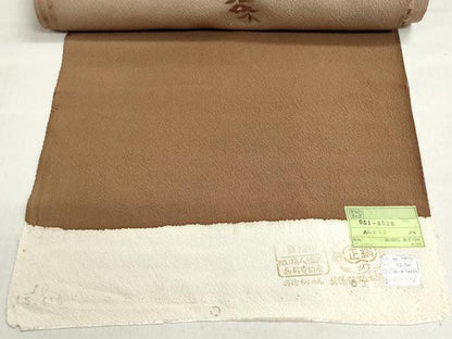 平和屋着物▼付下げ　反物　着尺　渡橋草花文　暈し染め　金彩　逸品　未使用　DABJ9609we