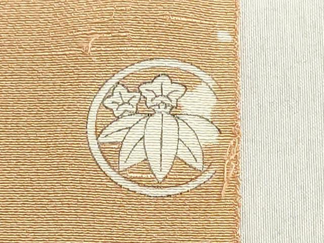 平和屋着物▼色無地　反物　着尺　江戸茶色　お召縮緬　逸品　未使用　DABJ9596we