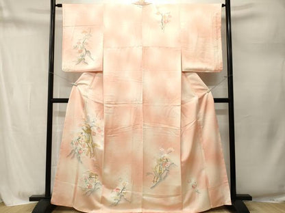 平和屋着物■訪問着　松竹梅御所車文　暈し染め　金彩　正絹　逸品　CABM1748ev