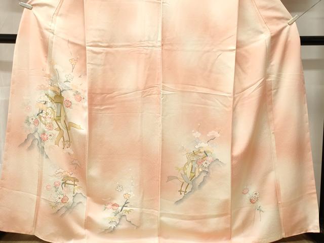 平和屋着物■訪問着　松竹梅御所車文　暈し染め　金彩　正絹　逸品　CABM1748ev