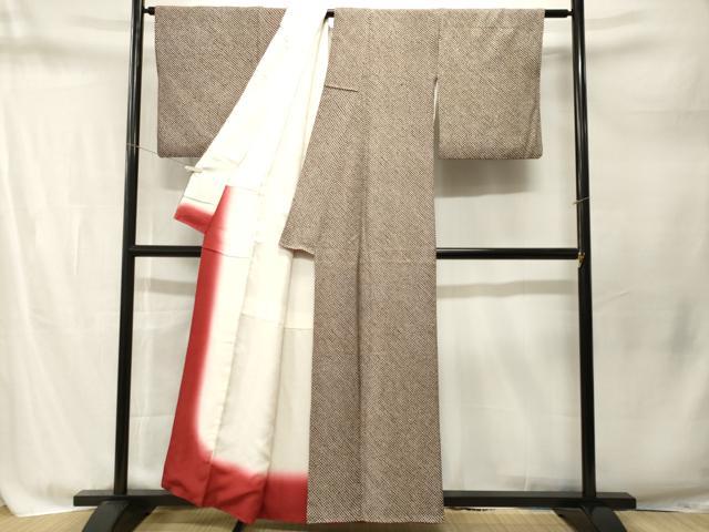 平和屋着物■大変加工の良い総絞り小紋　正絹　逸品　CABM1770ev