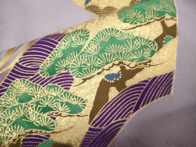 平和屋本店●お引きずり・お引き摺り　訪問着　和装　舞台　舞妓　芸妓　芸者　衣装　地紙枝松文　金彩　DABK1437cd