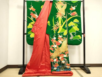 平和屋本店●色打掛　お引きずり　和装　婚礼　結婚式　花嫁　神社挙式　飛鶴文　松竹梅　金糸　DABK1434cd
