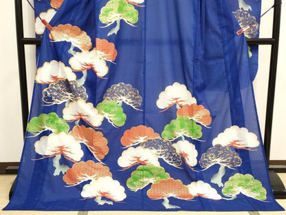 平和屋本店＊夏物　お引きずり・お引き摺り・引き振袖　和装　結婚式　舞妓　芸妓　芸者　衣装　絽　駒刺繍　枝松文　金彩　DABK1438cd