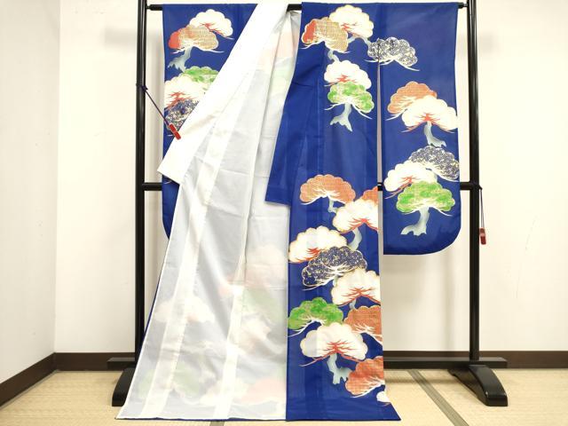 平和屋本店＊夏物　お引きずり・お引き摺り・引き振袖　和装　結婚式　舞妓　芸妓　芸者　衣装　絽　駒刺繍　枝松文　金彩　DABK1438cd