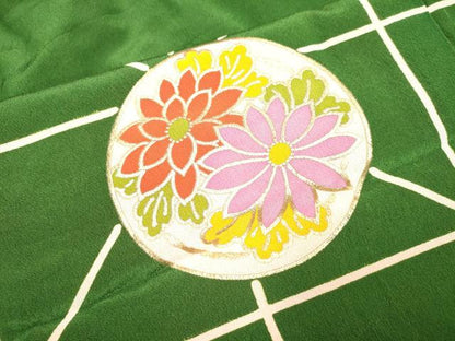 平和屋本店●お引きずり・お引き摺り・引き振袖　和装　結婚式　舞妓　芸妓　芸者　衣装　花丸文　金彩　DABK1440cd