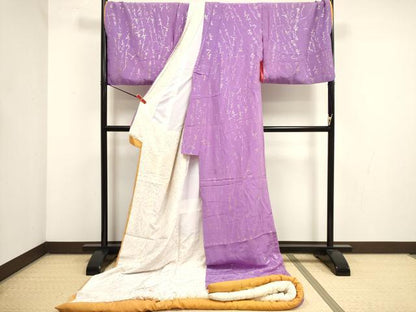 平和屋本店●お引きずり・お引き摺り　小紋　和装　舞台　舞妓　芸妓　芸者　衣装　文字文　金彩　DABK1443cd