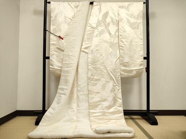平和屋本店●白打掛　白無垢　お引きずり　和装　婚礼　結婚式　花嫁　神社挙式　飛鶴文　逸品　DABK1452cd