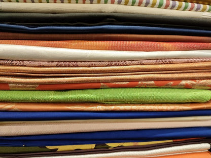 平和屋本店■名古屋帯 まとめて100点 鴛鴦 更紗 花柄 手描き 相良刺繍 金彩 金糸 など 着用可能多数 未使用品あり 全て正絹 se0028
